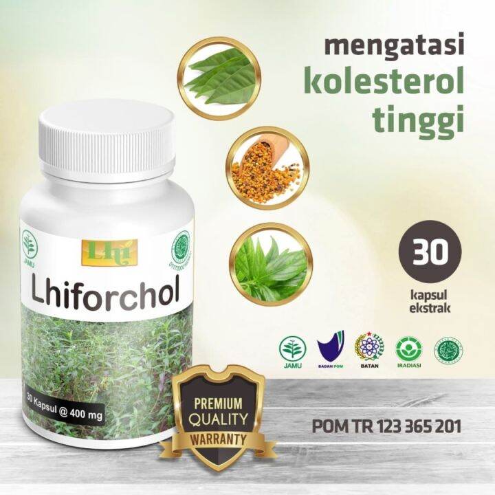 Lhiforchol Kapsul Ekstrak Liza Herbal Untuk Kolesterol Isi Kapsul