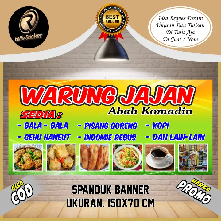 Spanduk Banner Warung Jajanan Aneka Minuman Lazada Indonesia