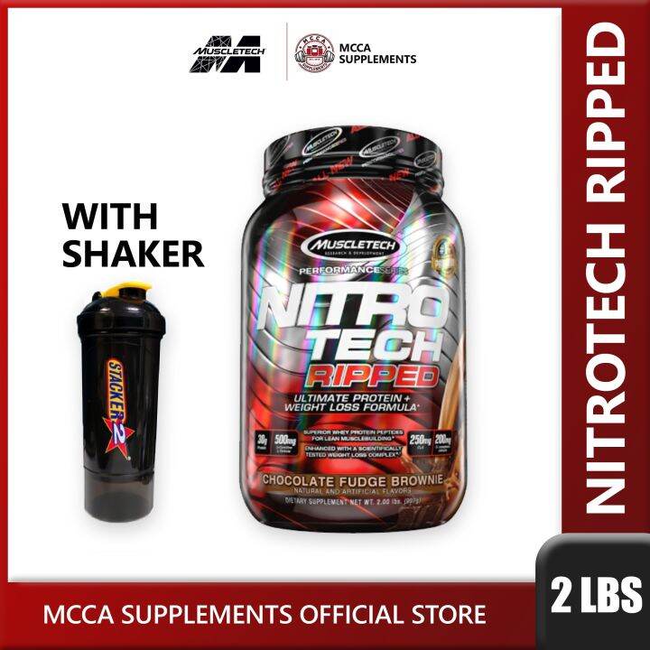 Muscletech Nitrotech Ripped Lb With Free Shaker By Mcca Supplements