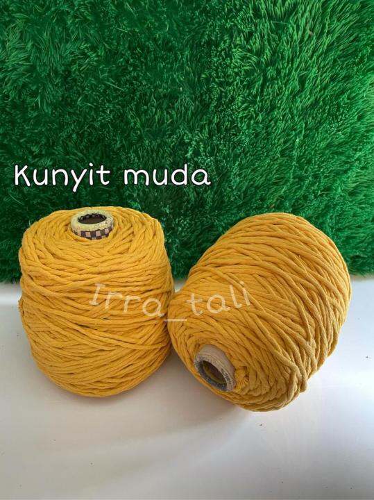 Tali Katun Macrame Makrame Premium Mm Kg Warna Kunyit Muda Zi