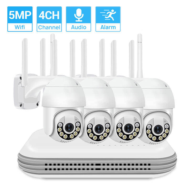 Hamrol Ch Mp Wireless Cctv System Two Way Audio Waterproof Ptz Wifi