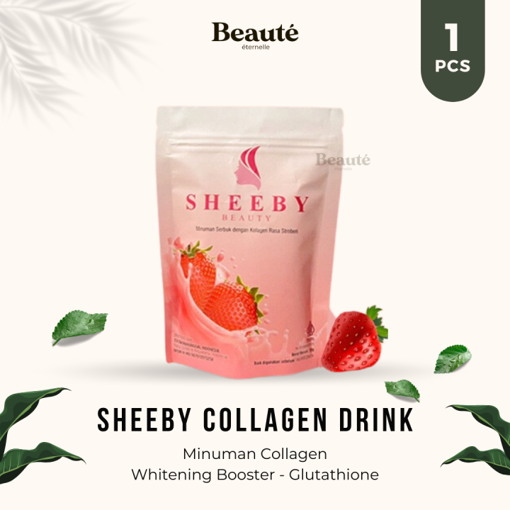 Free Gift Sheeby Beauty Minuman Collagen Rasa Strawberry 50 Gram