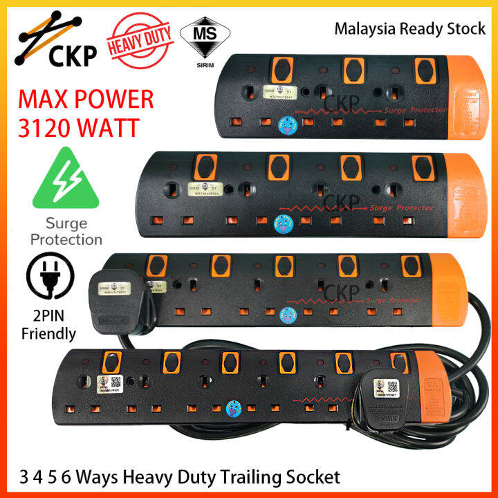 High Quality Way Heavy Duty Trailing Socket Extension Socket