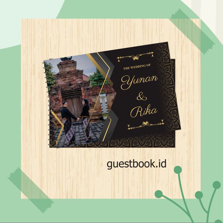 Buku Tamu Undangan Pernikahan Custom Nama Bisa Pakai Foto Elegant Lazada Indonesia