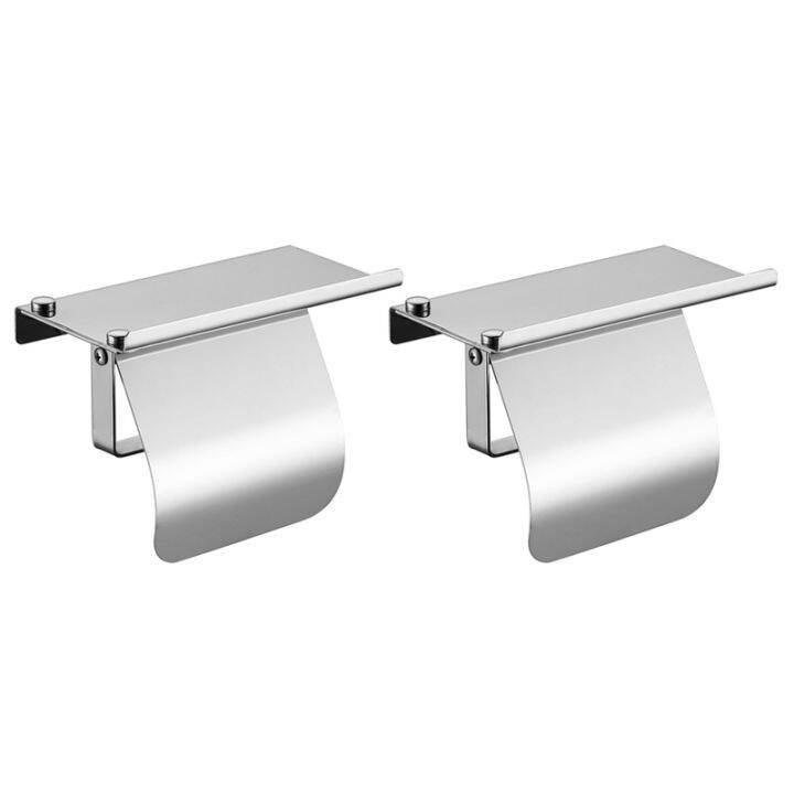 X Modern Stainless Steel Wall Mount Toilet Paper Holder With Phone