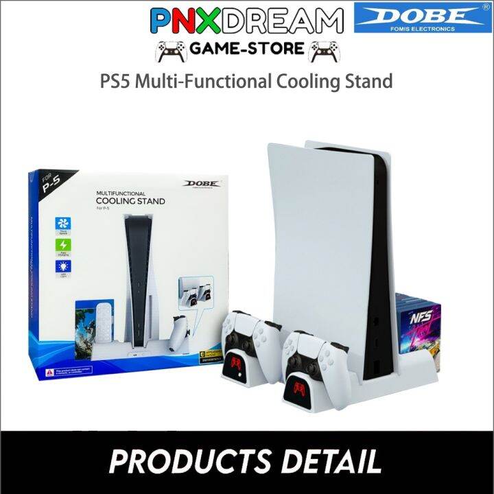 DOBE PS5 Multi Functional Cooling Stand Dual Charging Dock Disc Stand