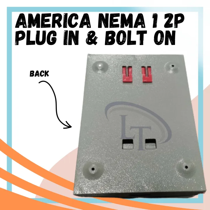 AMERICA CIRCUIT BREAKER ENCLOSURE NEMA 1 2POLE PLUG IN BOLT ON