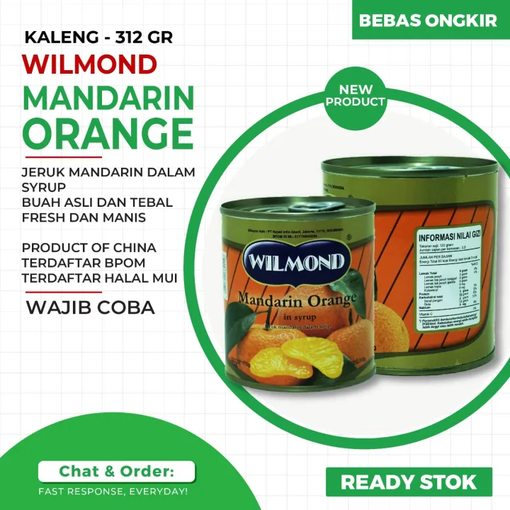 Wilmond Mandarin Orange In Syrup Gr Jeruk Mandarin Kaleng