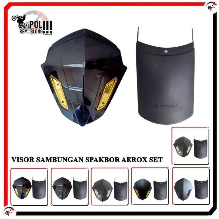 Visor Windshield Wind Shield Sambungan Spakbor Aerox Set Lazada