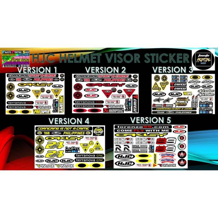 HJC Visor Helmet Sticker Glossy Motor Mo Lazada PH