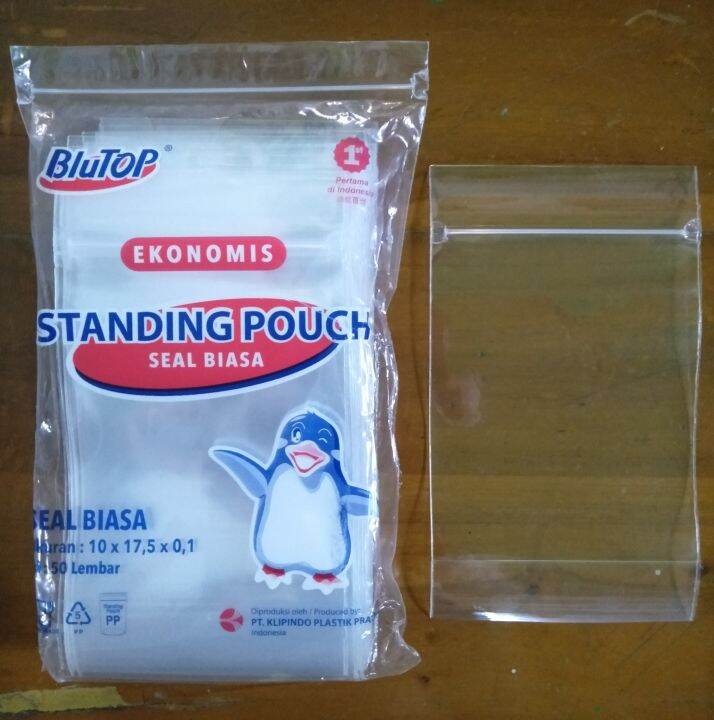 Standing Pouch 10x17 Merk BluTop Seal Biasa Dan Seal Lebar Lazada