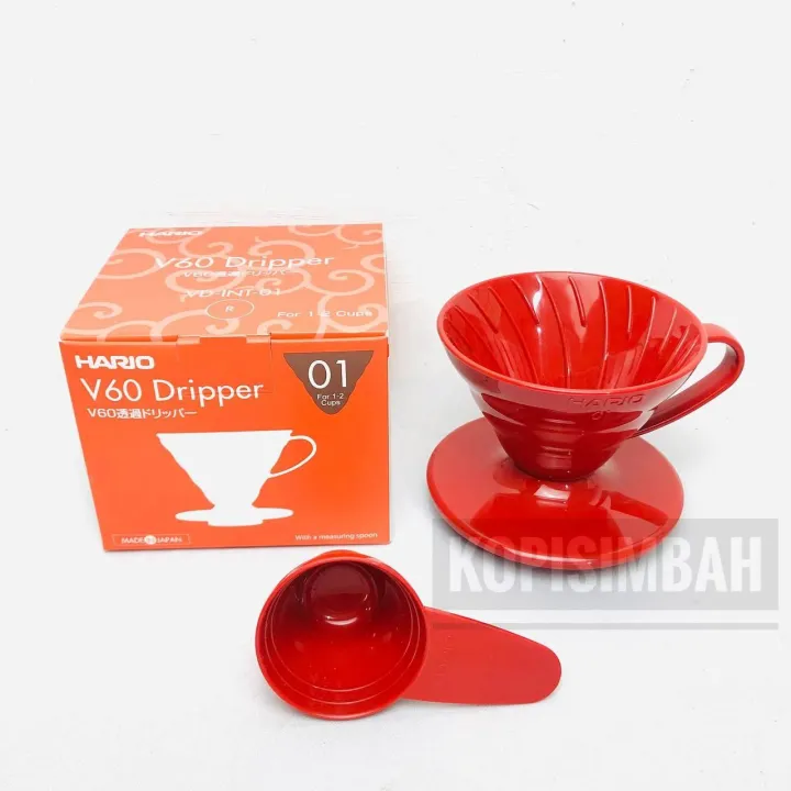 HARIO V60 Coffee Dripper VD 01R Size 01 Plastic Acrylic Red Alat Seduh