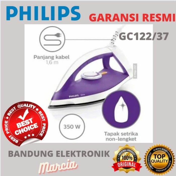 Philips GC122 37 Dry Iron Purple Setrika Philips GC 122 Lazada