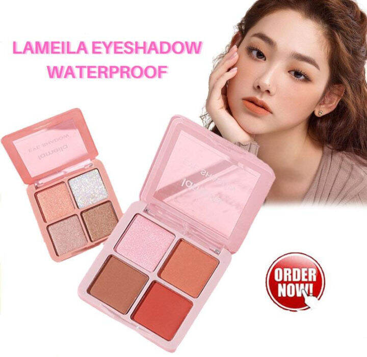 Lameila Eyeshadow Kombinasi Warna Matte Glitter Pallete Tahan Lama