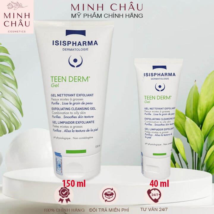 Teen Derm Gel Isis Pharma Sữa Rửa Mặt Giảm Nhờn Ngừa Mụn 40mL 150Ml