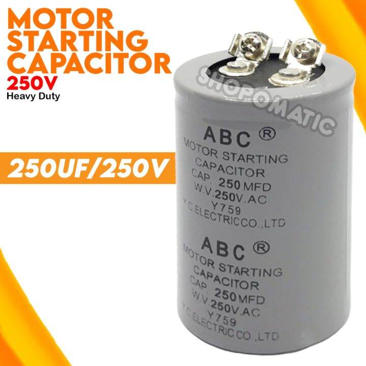 AC 250V 200uF 2 Terminals Polypropylene Film Motor Run Start Capacitor