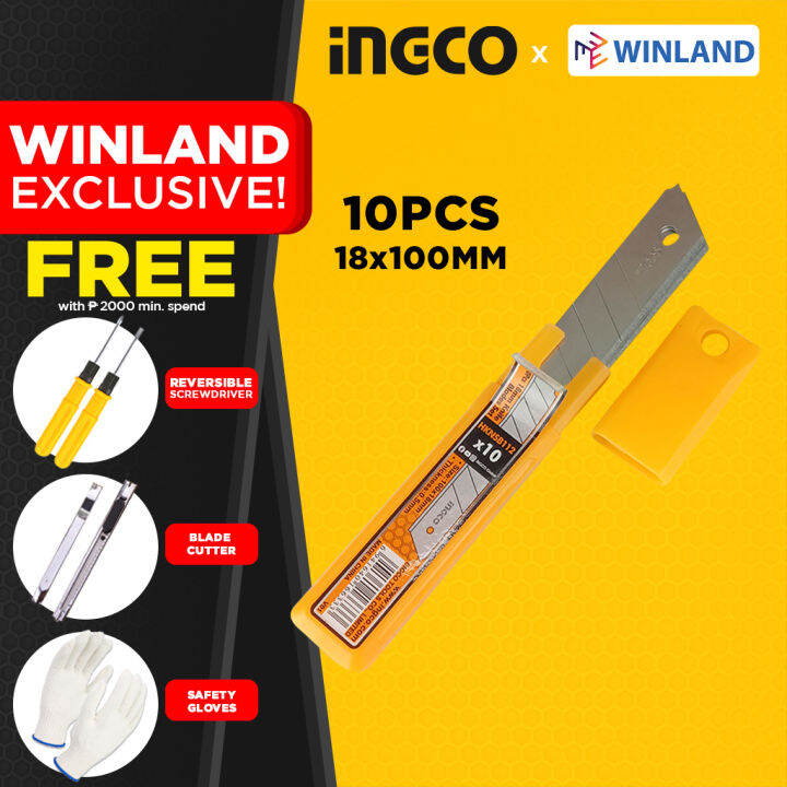 Ingco By Winland Super Select Pcs Mm Knife Blade Hknsb Ing Ht