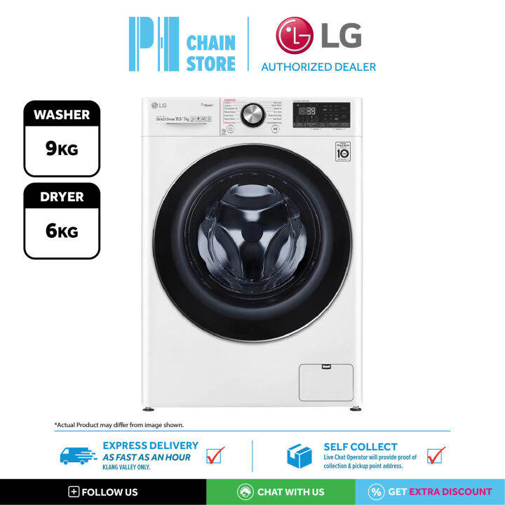 DELIVERY FOR KL SGR ONLY LG FV1409H2W 9KG 6KG FRONT LOAD WASHER