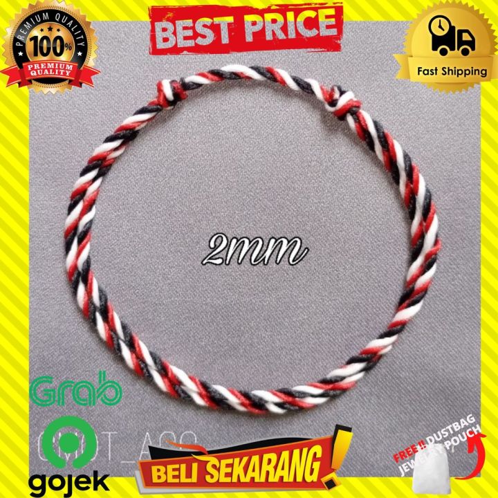 Gelang Tridatu Bali Warna Model Tali Kait Tebal Premium Original G