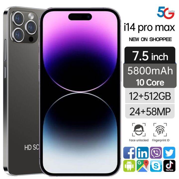 Global Version Cellphone Original I Pro Max G Smartphone Gb