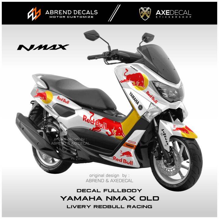 Decal Fullbody Nmax Old Redbull Stiker Motor Yamaha Nmax Design