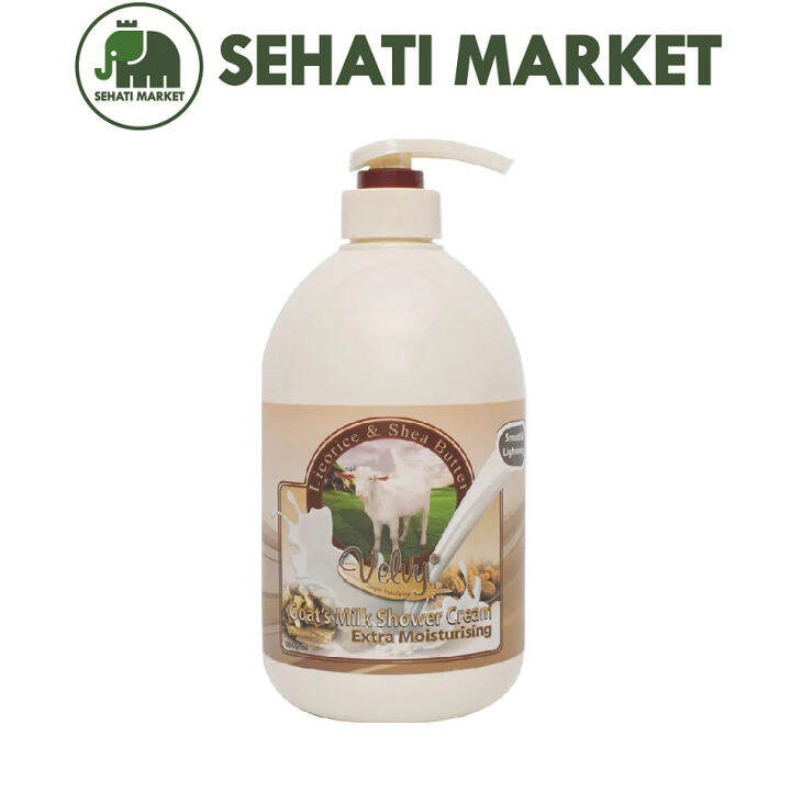 Velvy Goat Milk Shower Cream Licorice Shea Butter Pump Ml Lazada