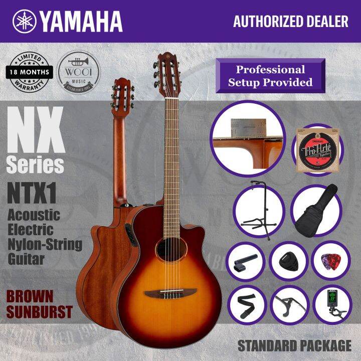 Yamaha NTX1 BSB NX Series Nylon String Acoustic Electric Guitar Brown