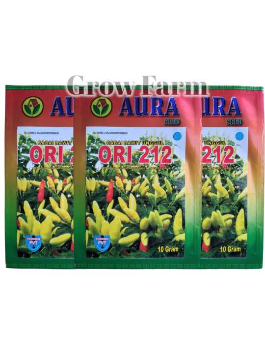 Benih Bibit Cabe Rawit Unggulan ORI 212 Aura Seed 10 Gram Kemasan