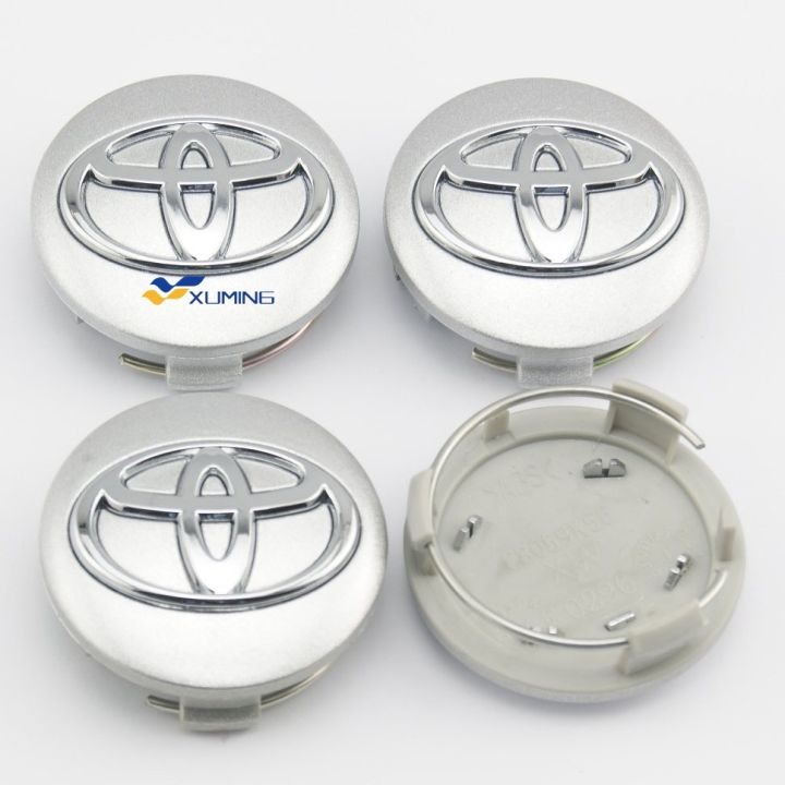 NEW Toyota 57mm Outer Diameter Silver Wheel Center Hub Caps Cover 4 Pc