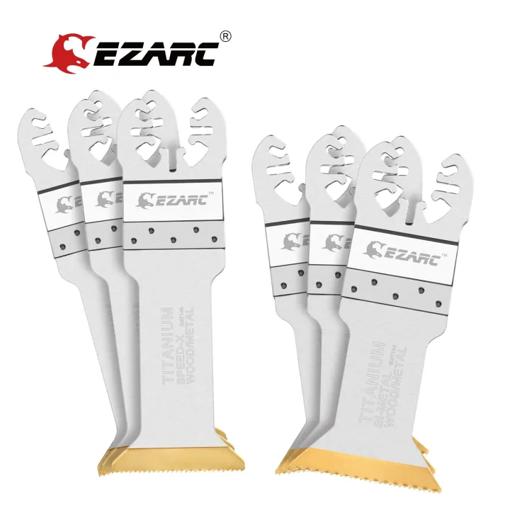 Ezarc 3 6pcs Titanium Oscillating Multitool Saw Blade Long Multi Cut