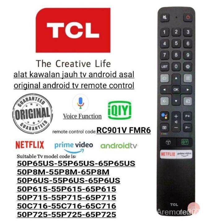 Original TV Remote Control Android TCL RC901V FMR6 RC902V FMR6 Remote