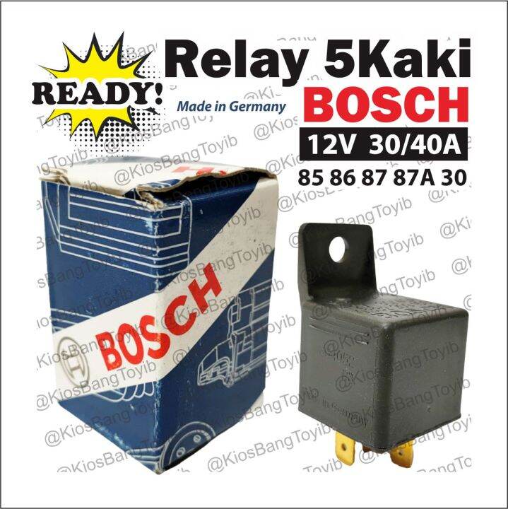 Relay Riley Kaki 5 Pemutus Arus 87A 12V 30 40A BOSCH Lazada Indonesia