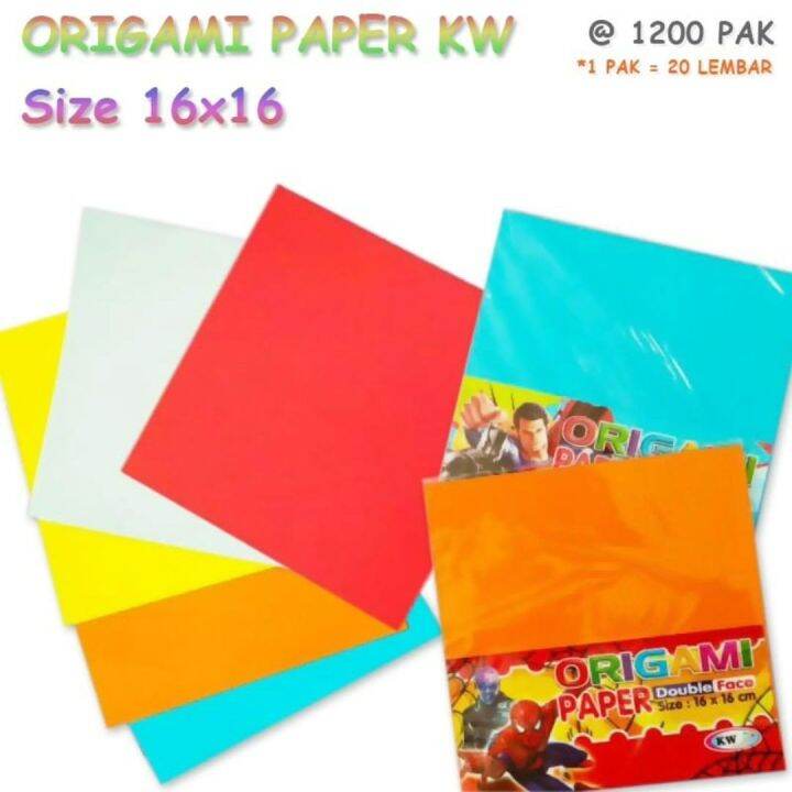 Kertas Lipat Origami 16 X 16 Cm Asturo Warna Warni 2 Sisi Stationery