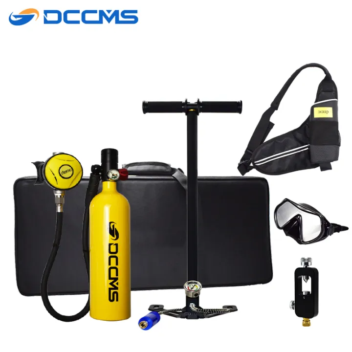 DCCMS DS 810 1L Scuba Diving Tank Mini Oxygen Cylinder Set Underwater