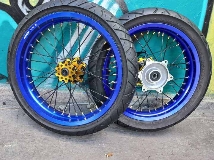 Roda Crf Supermoto Crf L Ukuran Ring Velg Biru Lazada