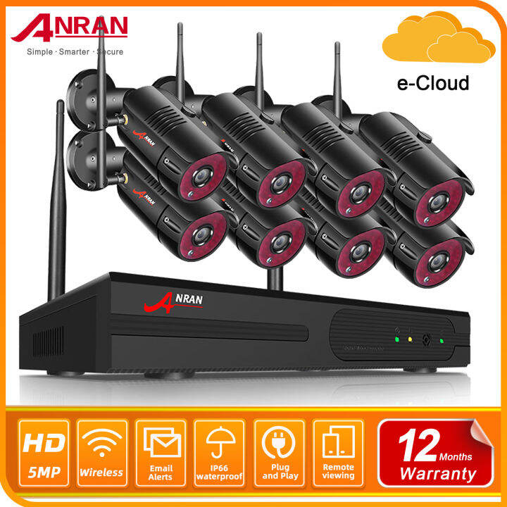 ANRAN Wireless Security Camera System 8CH NVR Set Package 5MP Wifi