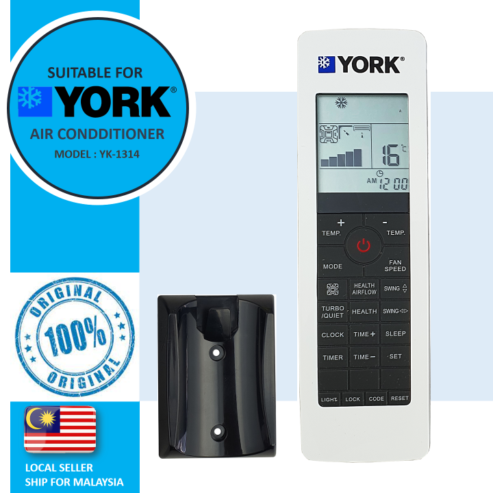 Original York YK 1314 Air Cond Aircond Air Conditioner Remote