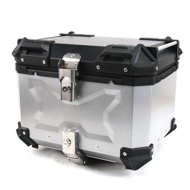 55L Universal Motorcycle Rear Luggage Trunk Storage Moto Top Case Tool