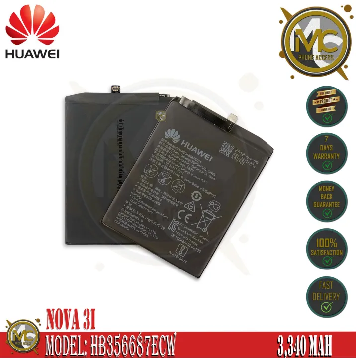 Huawei Nova 3i Battery Model HB356687ECW Original High Quality Battery