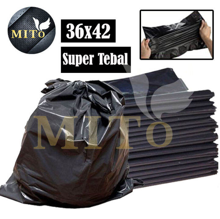 MITO 1KG Heavy Duty Garbage Rubbish Bag Large Plastik Sampah Tebal