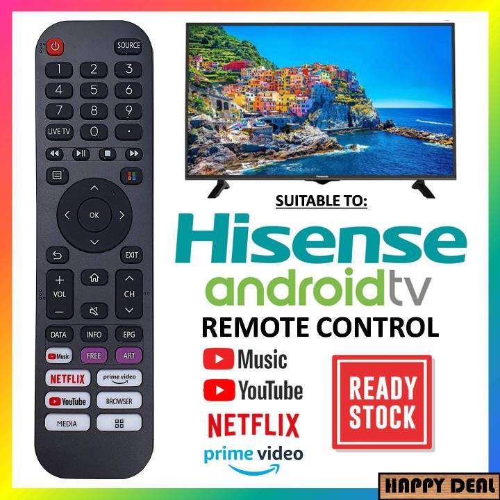 Hisense Flat Panel Led Lcd Smart Tv Replacement Remote Control Netflix