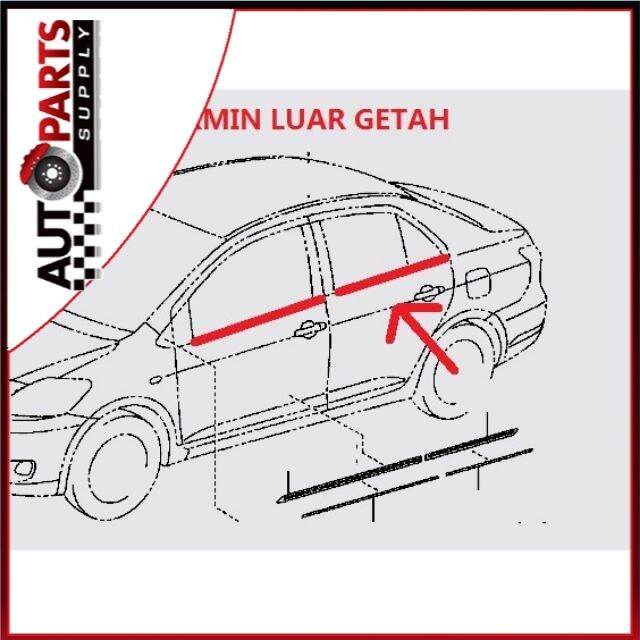 DOOR GLASS OUTER MOULDING FOR PROTON SAGA BLM FLX FX Lazada