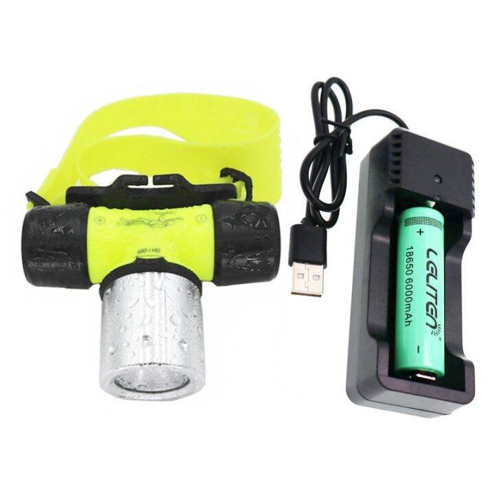 Waterproof XmL T6 LED Diving Swimming Headlamp Underwater Headlight