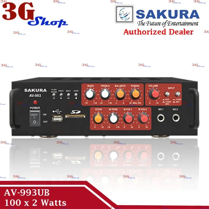 Sakura Av Ub Karaoke Amplifier With Bluetooth Original Lazada Ph