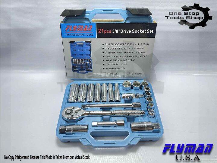 OSTS ORIGINAL FLYMAN HEAVY DUTY 21 PCS DRIVE SOCKET SET 3 8 Lazada PH