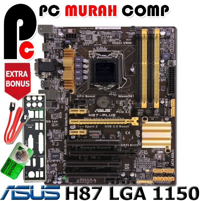 Mainboard Mobo Motherboard LGA 1150 H87 ATX Lazada Indonesia