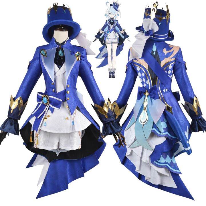 Game Genshin Impact Furnia Focalors Cosplay Costume Fontaine God Of