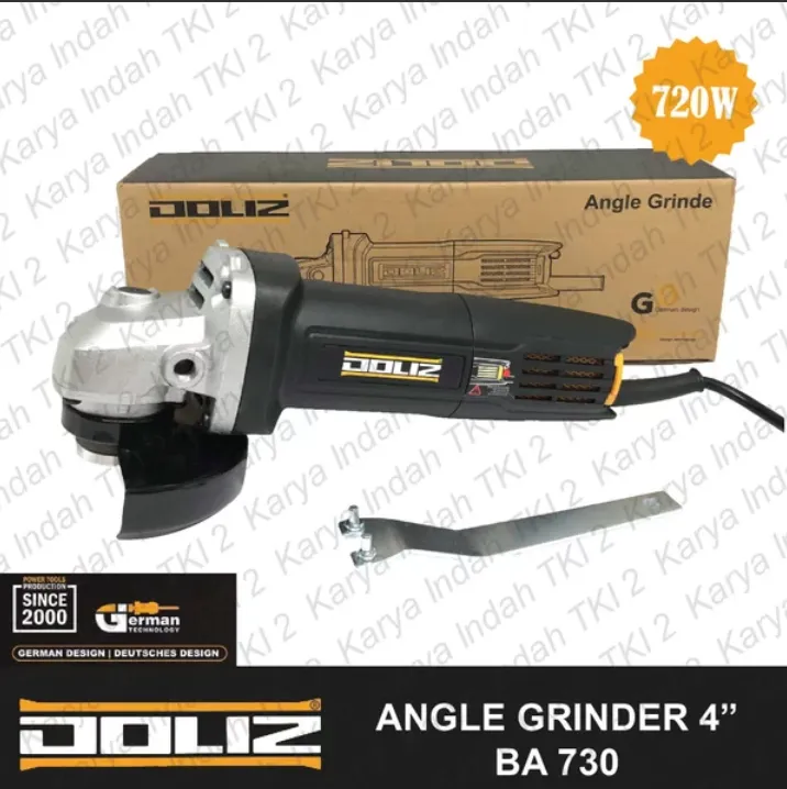 Mesin Gerinda Tangan 4 Inch DOLIZ BA730 Angle Grinder 720W Slim Body