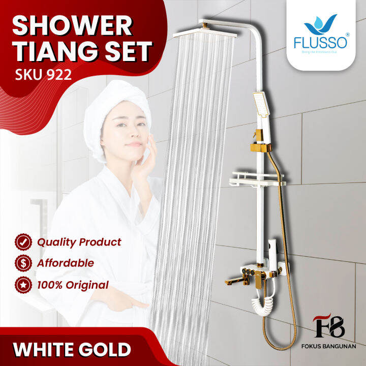 SHOWER TIANG KOMPLIT Shower Tiang Set Kran Panas Dingin Shower