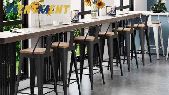 Lzd Wentment Bar Stools Set Of Counter Height Bar Stools Metal